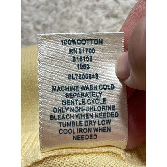 Blair Women's Size Small Crew Neck Long Sleeve Woven Pullover Knit Top Yellow - Picture 8 of 11